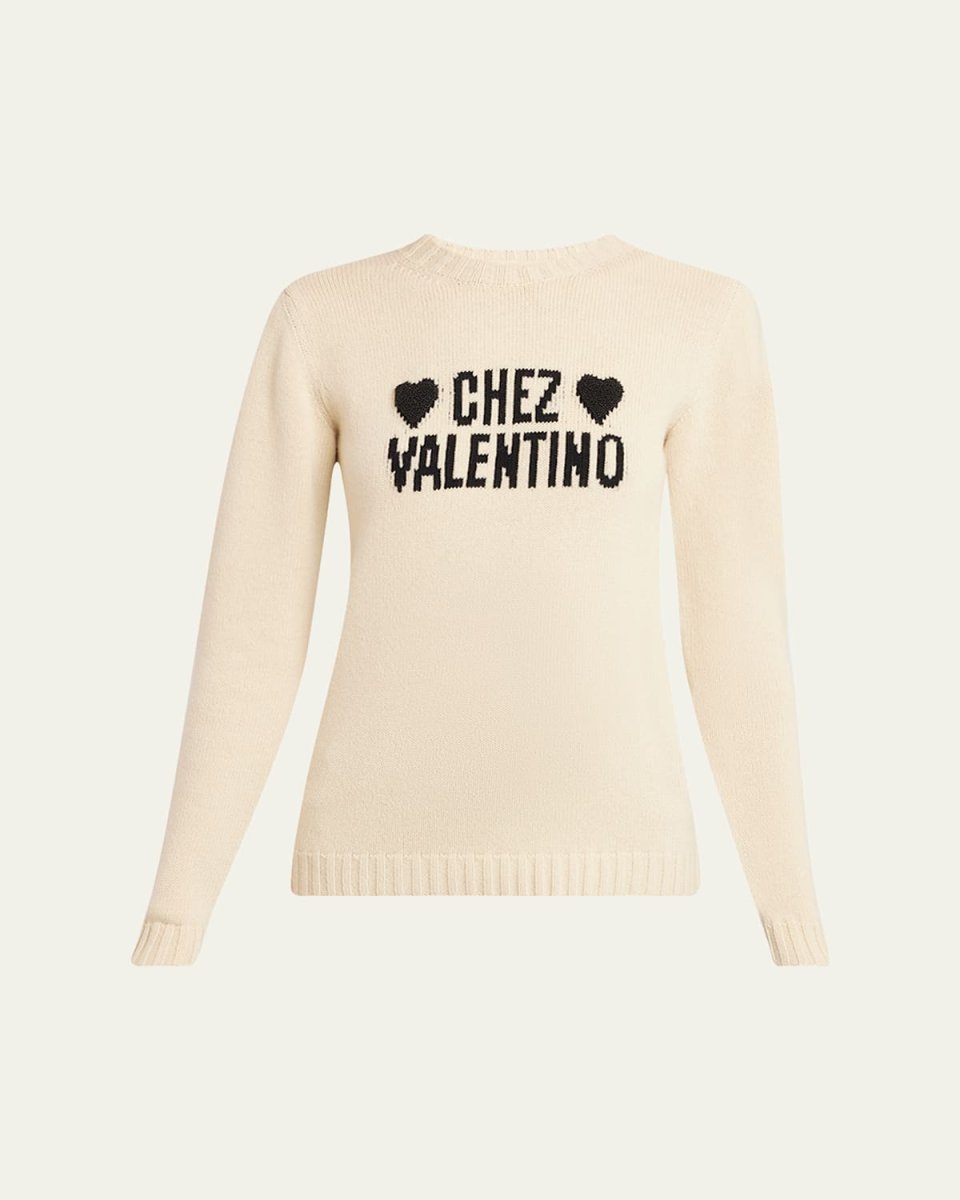 Chez Valentino Beaded Wool Sweater